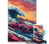 Puzzle Nissan GT-R Wave 1000 pièces pour Adultes, Jeu de réflexion, Loisirs et Divertissement, qualité supérieure, Joli Cadeau (38x26cm)