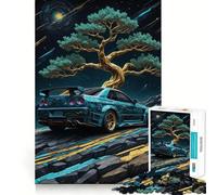 Puzzle Nissan GTR Kintsugi Art de 1000 pièces pour Adultes, Un Jeu de logique Solide, Simple et Amusant, avec découpe de précision, idéal comme Cadeau de Noël (38x52cm)