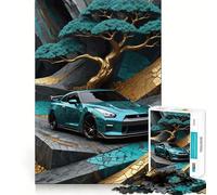 Puzzle Nissan GTR R Kintsugi pour Adolescents, 1000 pièces, Jeu intellectuel, Divertissement d'intérieur, découpe de qualité, Cadeau créatif (38x52cm)