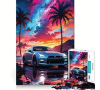Puzzle Nissan GTR Skyline Difficile pour Adultes, 1000 pièces, Jeu Intelligent, à Assembler soi-même, Cadeau Festif (38x26cm)