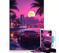 Puzzle Nissan R Neon City Nightscape pour Adolescents, 1000 pièces, Jeu de logique Robuste, Silencieux et aux Bords Nets, Cadeau élégant (38x52cm)