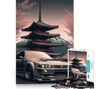 Puzzle Nissan S Silvia Sakura 1000 pièces pour Adolescents, Jeu de logique Clair, léger et Relaxant, découpe Parfaite, (38x52cm)