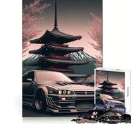 Puzzle Nissan S Silvia Sakura 1000 pièces pour Adolescents, Jeu de logique Clair, léger et Relaxant, découpe Parfaite, (38x52cm)