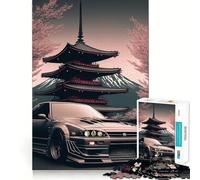 Puzzle Nissan S Silvia Sakura 1000 pièces pour Adolescents, Jouet cognitif, Passe-Temps Calme, Finition Premium, liste de souhaits du Père Noël (38x26cm)