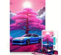 Puzzle Nissan Silvia Grand Arbre 1000 pièces pour Adultes Développe la mémoire Loisirs Doux Découpe Ferme Cadeau de Noël (38x26cm)