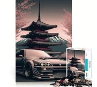 Puzzle Nissan Silvia Sakura 1000 pièces pour Adolescents, Puzzle Stimulant et apaisant, Bords tendus, Cadeau de qualité supérieure (50x75cm)