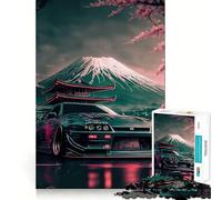 Puzzle Nissan Silvia Sakura 1000 pièces pour Adultes Améliore la mémoire et Le Plaisir de Jouer Ensemble Bords précis Cadeau saisonnier (50x75cm)