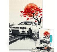 Puzzle Nissan Skyline GT-R R pour Adolescents, 1000 pièces, Jeu intellectuel, Divertissement d'intérieur, découpe de qualité, Cadeau créatif (38x52cm)