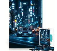 Puzzle Nissan Skyline R dans Tokyo Night pour Adultes, 1000 pièces, renforce Les Liens familiaux, Bords Nets, Cadeau d'anniversaire (38x52cm)