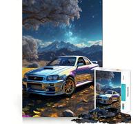 Puzzle Nissan Skyline R dans Un Paysage onirique, 1000 pièces, pour Adolescents, Jeu de logique et de réflexion, découpe précise, pour Les vœux du Père Noël (38x52cm)