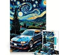 Puzzle Nissan Skyline R GT-R Nuit étoilée 1000 pièces pour Adolescents, Jeu de réflexion, Design paisible et Amusant, Cadeau Unique (50x75cm)