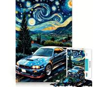 Puzzle Nissan Skyline R GT-R Nuit étoilée pour Adolescents, 1000 pièces, Jeu de logique et de réflexion, découpe précise, pour Les vœux du Père Noël (38x26cm)