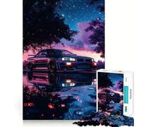 Puzzle Nissan Skyline R Nuit 1000 pièces, Jeu d'éveil et de réflexion, pièce de Collection découpée avec précision (38x26cm)
