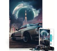 Puzzle Nissan Skyline R Nuit 1000 pièces pour Adolescents, Jouet cognitif, Passe-Temps Calme, Finition Premium, liste de souhaits du Père Noël (50x75cm)