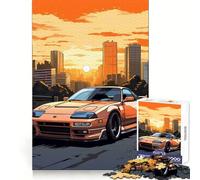 Puzzle Nissan SX Vector Vibes 1000 pièces pour Adolescents, Jeu de logique Clair, léger et Relaxant, découpe Parfaite, (38x26cm)