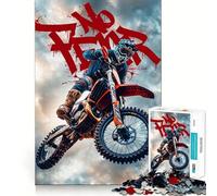 Puzzle No Fear Motocross Difficile pour Adultes 1000 Pièces Jeu de Logique Solide Jeu Simple et Amusant Découpe de Précision Cadeau de Noël (38x26cm)