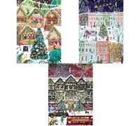 Puzzle - Noël à Londres - 3 x 500 pièces - 34 x 48 cm - Made in Europe