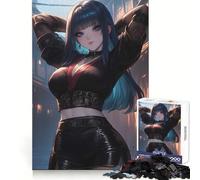 Puzzle Noir Assassin 1000 pièces pour Adolescents, Puzzle de mémoire, lumière relaxante, Image à Assembler, Cadeau Exquis (38x52cm)