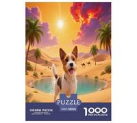 Puzzle Norfolk Terrier 1000 Pièces pour Adultes Et Enfants, Jeu Ludique Et Instructif, Puzzle Chien Désert Oasis, Home Decor, Cadeau Enfant 38x26cm/1000pcs