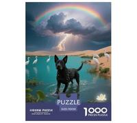 Puzzle Norwich Terrier 1000 Pièces pour Adultes Et Enfants, Jeu Ludique Et Instructif, Casse-tête Chien Oasis Désert, Home Decor, Cadeau Anniversaire 70x50cm/1000pcs