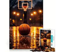 Puzzle nostalgique de basket-ball de 1000 pièces avec des pièces ajustées - Un jeu cognitif qui invite au jeu et offre un motif de Noël confortable et amusant (38 x 52 cm)