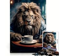 Puzzle Not Without My Coffee pour Adultes, 1000 pièces, Jeu d'entraînement cérébral, Divertissement et Art à Assembler, Cadeau de Noël (38x26cm)