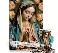 Puzzle Notre-Dame des Roses pour Adolescents, 1000 pièces, Jeu intellectuel, détente, découpe de qualité, Cadeau de Saison (38x26cm)