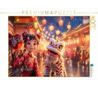 Puzzle · Nouvel an Chinois avec des lanternes en Forme de cerf-Volant et | une scène de filles en 3D · Une jeune fille en 3D vit une scène… · 2000 pièces · Format assemblé 90 × 67 cm · CALVENDO Puzzle