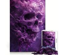 Puzzle Nuage crâne Violet pour Adolescents 1000 pièces, Jeu de logique et de réflexion apaisant, découpe précise, Cadeau de Noël (50x75cm)