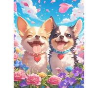Puzzle Nuage de pétales de Chien de 2000 Pièces pour Adultes, Puzzles 2000 pièces Adultes, Jigsaw Puzzle d'art pour Défi, Puzzles Coloré à Faire soi-même pour la Décoration de la Maison