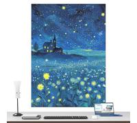 Puzzle nuit étoilée - 1000 pièces - 70 x 51 cm - Accessoires d'intérieur romantiques - Kit de jeu à paillettes - Pour le travail, le bureau, les situations sociales, l'école, la salle de classe, la