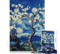 Puzzle Nuit étoilée Amandiers en Fleurs pour Adultes 1000 pièces Smart Reason Toy Group Joy Smooth Edge Fine Art Piece 50x75cm