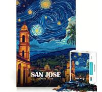 Puzzle Nuit étoilée de San José, Costa Rica, 1000 pièces, pour Adolescents, Jeu de logique Stimulant, détente mentale, Bords Nets, Cadeau élégant (50x75cm)