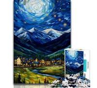 Puzzle Nuit étoilée Night Sky 1000 pièces pour Adolescents, Jeu éducatif, défi, décoration d'intérieur Unique et Cadeaux (50x75cm)