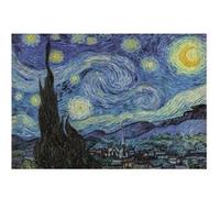 Puzzle nuit etoilee van gogh 1000 pieces 70x50cm - tableau art peinture - collection musee - set puzzle adultes et carte