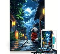 Puzzle Nuit pluvieuse au Japon 1000 pièces pour Adolescents Renforce la mémoire, apaise et détend, Bords Lisses, (38x26cm)