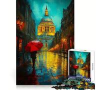 Puzzle Nuit pluvieuse Londres 1000 pièces pour Adolescents Renforce la mémoire, apaise et détend, Bords Lisses, (38x26cm)