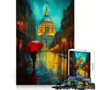 Puzzle Nuit pluvieuse Londres pour Adultes, 1000 pièces, Collection Joy Quality Edge Art, idéal pour développer Son Esprit (38x52cm)