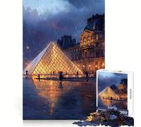 Puzzle Nuit pluvieuse Paris pour Adolescents, 1000 pièces, Jeu de logique Clair, Plaisir Lent, découpe Parfaite, Surprise d'anniversaire (38x52cm)