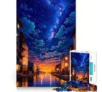 Puzzle Nuits Rurales au Japon pour Adultes, 1000 pièces, Jeu de réflexion, Anti-anxiété, Objet de Collection aux découpes soignées (50x75cm)