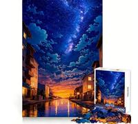 Puzzle Nuits Rurales au Japon pour Adultes, 1000 pièces, Jeu de réflexion, Anti-anxiété, Objet de Collection aux découpes soignées (50x75cm)