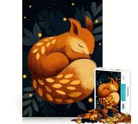 Puzzle numérique 1000 pièces Renard endormi, Jeu cognitif pour Adolescents, Plaisir Lent, Bords de qualité supérieure, Cadeau du Père Noël 50x75cm