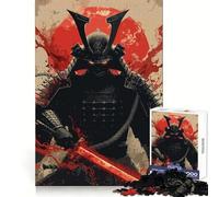 Puzzle numérique 1000 pièces représentant Un Guerrier samouraï à l'épée Rouge, idéal pour Adultes Jeu de logique Clair, Loisir Silencieux, découpe Parfaite, Cadeau élégant (50x75cm)