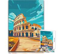 Puzzle numérique Colisée de Rome 1000 pièces pour Adultes - Jeu de réflexion et de création - Idée Cadeau mémorable et touchant - Dimensions:50x75cm