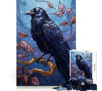 Puzzle numérique Corbeau sur Branche 1000 pièces pour Adolescents, Jeu de logique Fine, Loisirs faciles, Bords Nets, Cadeau de Festival (38x26cm)