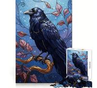 Puzzle numérique Corbeau sur Branche 1000 pièces pour Adolescents, Puzzle Clear Logic, Jouet Peaceful Time, découpe Parfaite, liste de souhaits du Père Noël (38x52cm)