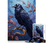 Puzzle numérique Corbeau sur Branche 1000 pièces pour Adultes Think Smart Toy Family Joy Découpe précise Pièce d'art de qualité (50x75cm)