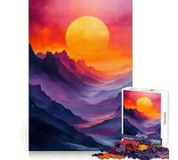 Puzzle numérique de 1000 pièces Coucher de Soleil sur Une chaîne de Montagnes pour Adultes 50x75cm idéal pour Un Cadeau Un Jeu de réflexion et Un Moment de Partage Découpe soignée Surprise