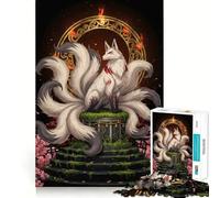 Puzzle numérique de 1000 pièces Renard à Neuf queues pour Adolescents, Jeu de logique et de détente, découpe précise, Cadeau précieux (38x52cm)