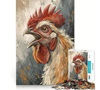 Puzzle numérique de 1000 pièces représentant Un Coq Qui Chante, idéal pour Les Adolescents Stimule la mémoire, apaise et évasion Motif à Assembler pour Une Surprise chaleureuse (38x52cm)